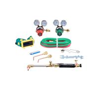 VEVOR Oxygen Acetylene Torch Kit, Gas Welding Cutting Torch Kit, 12PCS Oxy Acetylene Brazing Tool Set with 177 inches Twin-Hose, 1 Cutting Nozzle, 2 Welding Tips & 2 Regulators (Without Gas Cylinder)