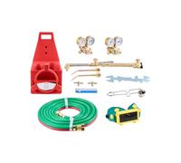 VEVOR Oxygen Acetylene Torch Kit, Gas Welding Cutting Torch Kit, 14PCS Portable Oxy Acetylene Brazing Set with 177'' Twin-Hose, Cutting Nozzle, 2 Welding Tips & Cylinder Holder (Without Gas Cylinder)