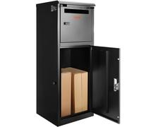 VEVOR Package Delivery Boxes for Outside 16.2x15.8x44 Galvanized Steel Delivery Box for Packages With Coded Lock Removable Antitheft Baffle IPX3 Wa