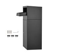 VEVOR Package Delivery Boxes for Outside, 35.8 in Mailbox for Parcel with Lock, Galvanized Steel Package Drop Box with Anti-Theft Design, Weather-Resistant Package Mailbox for Home and Office, Black