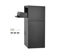 Vevor Package Delivery Boxes For Outside, 38.6 In Mailbox For Parcel With Lock, Galvanized Steel Package Drop Box, Black