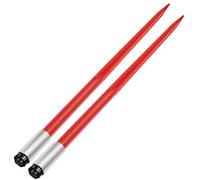 VEVOR Pair Hay Spear 49" Bale Spear 3000 lbs Capacity, Bale Spike Quick Attach Square Hay Bale Spears 1 3/4", Red Coated Bale Forks, Bale Hay Spike