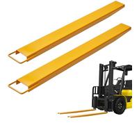 VEVOR Pallet Fork Extensions, 60" Length 4.5" Width, Heavy Duty Carbon Steel Fork Extensions for Forklifts, 1 Pair Forklift Extensions, Industrial Forklift Fork Attachments for Forklift Truck, Yellow