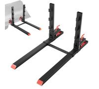 VEVOR Pallet Forks, 1814 kg Clamp on Pallet Forks, 149 cm Total Length Heavy-Duty Tractor Fork with Anti-Tilt Bar & Adjustable Stabilizer Bar, Fit for