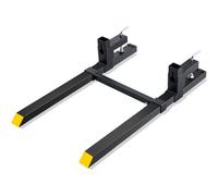 VEVOR Pallet Forks, 2000 lbs Clamp on Pallet Forks, 43" Total Length Tractor Bucket Forks with Adjustable Stabilizer bar, Heavy Duty Pallet Forks for