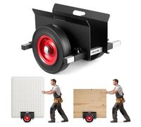 VEVOR Panel Dolly, 453.6 kg Load Capacity, Drywall Mover with 25 cm Rubber Wheels Fits Different Terrain, Adjustable Clamp Panel Cart for Steel Panels, Mattress, Doors and Drywall Sheet, Black