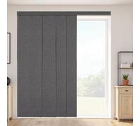 VEVOR Panel Track Blinds, Extendable Track from 116 cm to 218 cm W, Trimmable Panel Curtains Up to 243cm H, Vertical Blackout Panel Blinds for Sliding Doors, Patio Doors, Room Divider, Dark Gray
