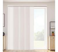 VEVOR Panel Track Blinds, Extendable Track from 116 cm to 218 cm W, Trimmable Panel Curtains Up to 243cm H, Adjustable Vertical Panel Blinds for Sliding Doors, Patio Doors, Room Divider, Light Brown