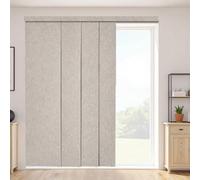 VEVOR Panel Track Blinds, Extendable Track from 116 cm to 218 cm W, Trimmable Panel Curtains Up to 243cm H, Vertical Blackout Panel Blinds for Sliding Doors, Patio Doors, Room Divider, Windows, Brown