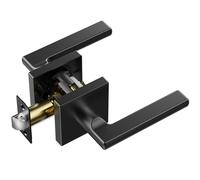 VEVOR Passage Door Handle 1-Pack Matte Black Interior Door Lever Left or Right Reversible Non-Locking Handle Lever 45 Rotation to Open S
