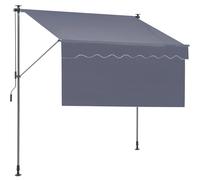 VEVOR Patio Awning Retractable 9.8'x3.9' Awning Sunshade Shelter 86"-122" Height