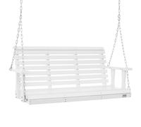VEVOR Patio Courtyard & Garden, Upgraded 880 lbs Strong Load Capacity, Heavy Duty Swing Chair Bench with Hanging Chains for Outdoors, White, 1219 x 490 x 584 mm
