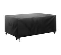 VEVOR Patio Furniture Cover, 420D Heavy Duty Waterproof Outdoor Dining Table and Chairs Cover, Large Rectangular Patio Table Covers with Air Vent for All Weather, 88L x 62W x 28H inch, Black