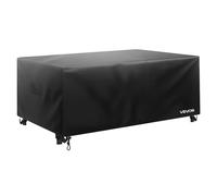 VEVOR Patio Furniture Cover, 420D Heavy Duty Waterproof Outdoor Dining Table and Chairs Cover, Large Rectangular Patio Table Covers with Air Vent for All Weather, 74L x 47W x 28H inch, Black
