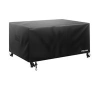 VEVOR Patio Furniture Cover, 420D Heavy Duty Waterproof Outdoor Dining Table and Chairs Cover, Large Squre Patio Table Covers with Air Vent for All Weather, 126L x 126W x 32H inch, Black