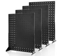 VEVOR Pegboard Display Stand, 17 x 13 in Tabletop Pegboard Display Stand, Accessories Rack Organizer, Thickened Cold-Rolled Steel Peg Board Panel for Grocery Retail Store Jewelry Shop, Black (4 PCS)