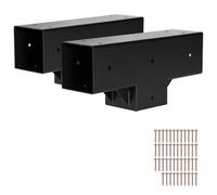 Vevor Pergola Kit 2-Pack, T-Shaped 4X4 (Actual 3.5X3.5 Inch), 3-Way Pergola Brackets Diy Woodworking Gazebo Bracket Kit