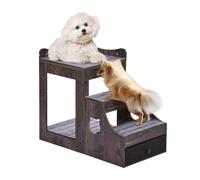 VEVOR Pet Bunk Bed with Removable Stairs, Dog/Cat Window Perch with Storage, Multi-Level Bed Window Perch Dog Bedside Sleeper Couch, Small Pet Seat