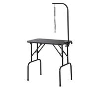 VEVOR Pet Grooming Table, 32 x18 Inch with Height Adjustable Arm, 220LBS Static Weight Capacity, Foldable Dog Groom Station with No-Sit Haunch Holder with Grooming Loop, for Medium and Small Dogs