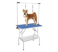 VEVOR Pet Grooming Table, 36 x 24 Inch with 2 Height Adjustable Arms, 330LBS Static Weight Capacity, Foldable Dog Groom Station with No-Sit Haunch Holder with Grooming Loop, for Medium and Small Dogs