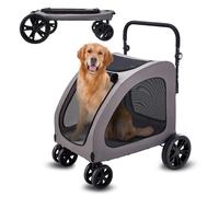 VEVOR Pet Stroller 4-Wheels Dog Stroller Carrier 160lbs Weight Capacity Portable