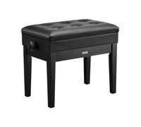 VEVOR Piano Bench, 22" x 13" x 19.3", Keyboard Piano Chair with 19.3"-22.8" Adjustable Height, Padded Cushion, Storage Compartment for Music Books, Wooden Piano Stool Seat, for Vanity, Living Room