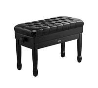 VEVOR Piano Bench, 29.5" x 14" x 20.3", Duet Keyboard Piano Chair with 20.3"-23.4” Adjustable Height, Padded Cushion, Storage Compartment for Music Books, Wooden Piano Stool Seat, for Vanity, Bedroom