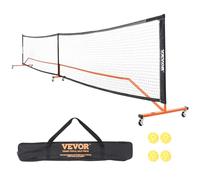 VEVOR Pickleball Net Set, 22FT Regulation Size Portable Pickleball System with Carrying Bag, Balls, and Wheels, Weather Resistant Steady Metal Frame & Strong PE Net, for Outdoor Backyard Driveway