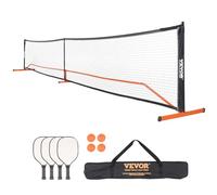 VEVOR Pickleball Net Set, 22FT Regulation Size Portable Pickleball System with Carrying Bag & Balls & Paddles, Weather Resistant Steady Metal Frame & Strong PE Net, for Outdoor Backyard Driveway