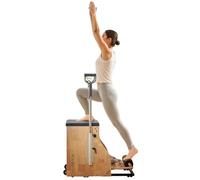 VEVOR Pilates Chair, Split-Pedal Stability Combo Chairs with Handles, Rubber Wood Frame Yoga Fitness Trainer, Exercise Reformer, Pilates Resistance-Workout Equipment, for Home Gym Studio Workout