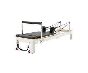 VEVOR Pilates Reformer Machine, Pilates Bed with Sitting Box, for Home Gym Studio Advanced Users & Beginners, Reformer Equipment with Dual Resistance- Spring & Cord, Up to 400 LBS