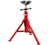 Vevor Pipe Stand, V-Head 1107A, 2 Ton, 28"-51.5" Adj, Steel Folding Support Stand W/ 2-Ball Transfer