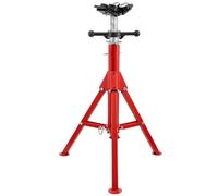 Vevor Pipe Stand, V-Head 1107A, 2 Ton, 28"-51.5" Adj, Steel Folding Support Stand W/ 4-Ball Transfer
