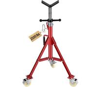 VEVOR Pipe Stand, V Head Pipe Stand Adjustable Height 20-37 Inch, 2500LBS Pipe Stands with Casters, Folding Portable Pipe Stands for 1/8 to 12 Inch Pipe Supporting