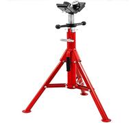 VEVOR Pipe Stand with 2-Ball Transfer V-Head and Folding Legs, 2500LB Welding Pipe Stand Adjustable Height 28-52IN 1107A-type Pipe Stands for Welding