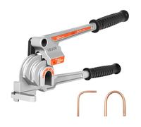 VEVOR Pipe Tube Bender, 1/4" (6.35 mm), 3/8" (9.5 mm), 1/2" (12.7 mm) OD, 3 in 1 Manual Lever Tube Bender, 180° Copper Aluminum Pipes Bending Tool for Automotive Repair, HVAC Air Conditioning