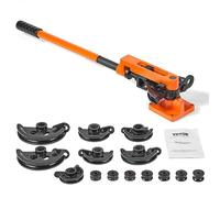 VEVOR Pipe Tube Bender, 3/8" to 1" OD Manual Pipe Tube Bender with 7 Bending Dies, 180° Copper Aluminum Pipes Bending Tools for HVAC Air Conditioning Refrigerator Auto Repair