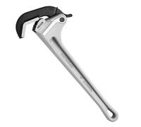 VEVOR Pipe Wrench 18"""" Aluminum Straight Pipe Wrench Automatic Jaw Adjustment Adjustable Plumbing Wrench Easy to Carry Ergonomic Handle Han