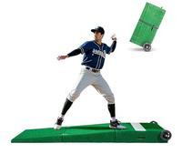 VEVOR Pitching Mound, Portable Baseball Pitcher's Mound, 90 in IIndoor Outdoor Pitching Practice and Training Equipment, Softball Pitching Aids with Antifade Turf, Pitching Rubber, Carry Handles