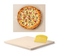 VEVOR Pizza Stone, 16 x 14 in Rectangular Cordierite Pizza Stone, Extra Large Baking-Stone with Scraper, 0.6 in Thick Heat-Resistant Cordierite, for K