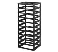 VEVOR Plastic Storage Organizer, 10-Tier Large Capacity with Organizer Top, Black Frame Only, PP Material Multifunctional Scrapbook Storage, for Office Essentials Tools Arts and Crafts Supplies