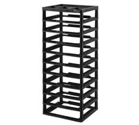 VEVOR Plastic Storage Organizer, 10-Tier Large Capacity with Organizer Top, Black Frame Only, PP Material Multifunctional Scrapbook Storage, for Offic
