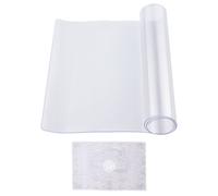 Vevor Plastic Table Cover, 16 X 32 Inch 1.5 mm Thick Clear Table Protector, Rectangle Pvc Desk Mat, Waterproof