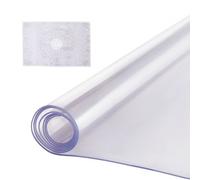 VEVOR Plastic Table Cover, 24 x 48 Inch 2.0 mm Thick Clear Table Protector, Rectangle PVC Desk Mat, Waterproof & Easy Cleaning Desk Pad Tablecloth, fo