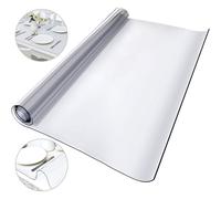 VEVOR Plastic Table Cover 42 x 80 x 0.08 in Transparent PVC Table Cloth Rectangle Clear Desk Mat Water & Oil-Proof Desk Cloth for Dresser Cabinet