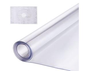 VEVOR Plastic Table Cover, 54 x 54 Inch 1.5 mm Thick Clear Table Protector, Square PVC Desk Mat, Waterproof & Easy Cleaning Desk Pad Tablecloth, for O