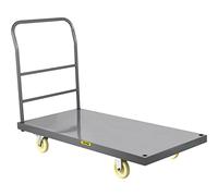 Vevor Platform Truck, 2000 lbs Capacity Steel flatbed Cart, 47" Length x 24" Width x 32" Height Flat Dolly, Hand Trucks with 5" Nylon Casters, Utility Push Carts for Luggage Moving, Grey, One Size