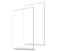 VEVOR Plexiglass Acrylic Sheets, 2-Pack Plastic Sheet, 24 x 48 Inch 1/8 Inch Thick Clear Plastic Cast Transparent Glass for Crafting Projects, Replacement Picture Frame Glass, DIY Display, Easy to Cut