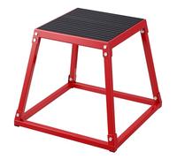 VEVOR Plyometric Jump Box, 18 Inch Plyo Box, Steel Plyometric Platform and Jumping Agility Box, Anti-Slip Fitness Exercise Step Up Box for Home Gym Training, Conditioning Strength Training, Red