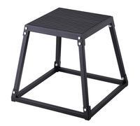 VEVOR Plyometric Jump Box, 18 Inch Plyo Box, Steel Plyometric Platform and Jumping Agility Box, Anti-Slip Fitness Exercise Step Up Box for Home Gym Training, Conditioning Strength Training, Black